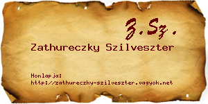 Zathureczky Szilveszter névjegykártya