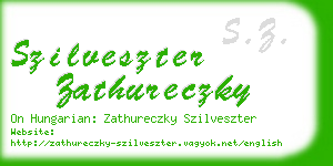 szilveszter zathureczky business card